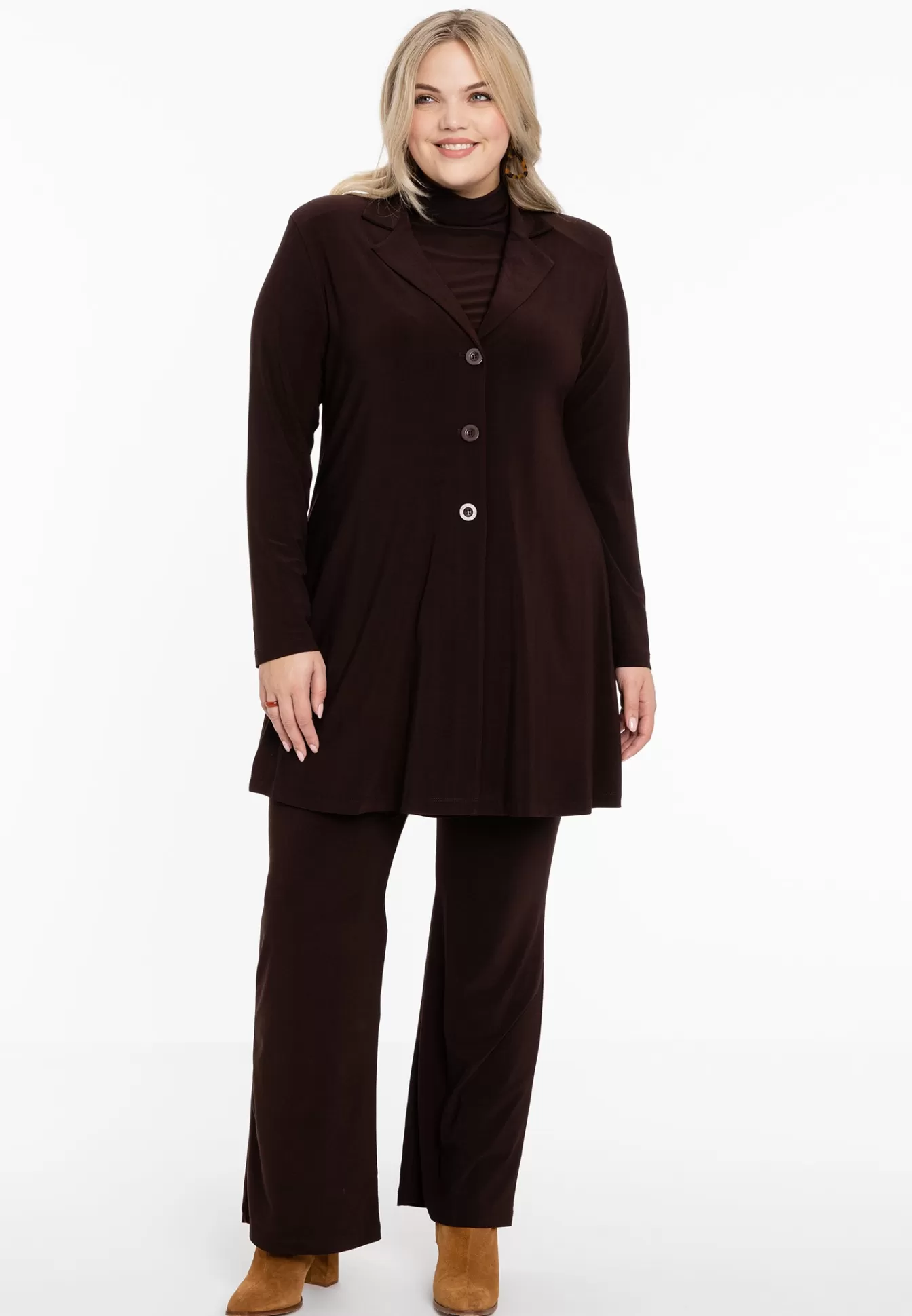 Veste cintrée YoeK - Coupe A Élégance Chocolat en Soldes Flash