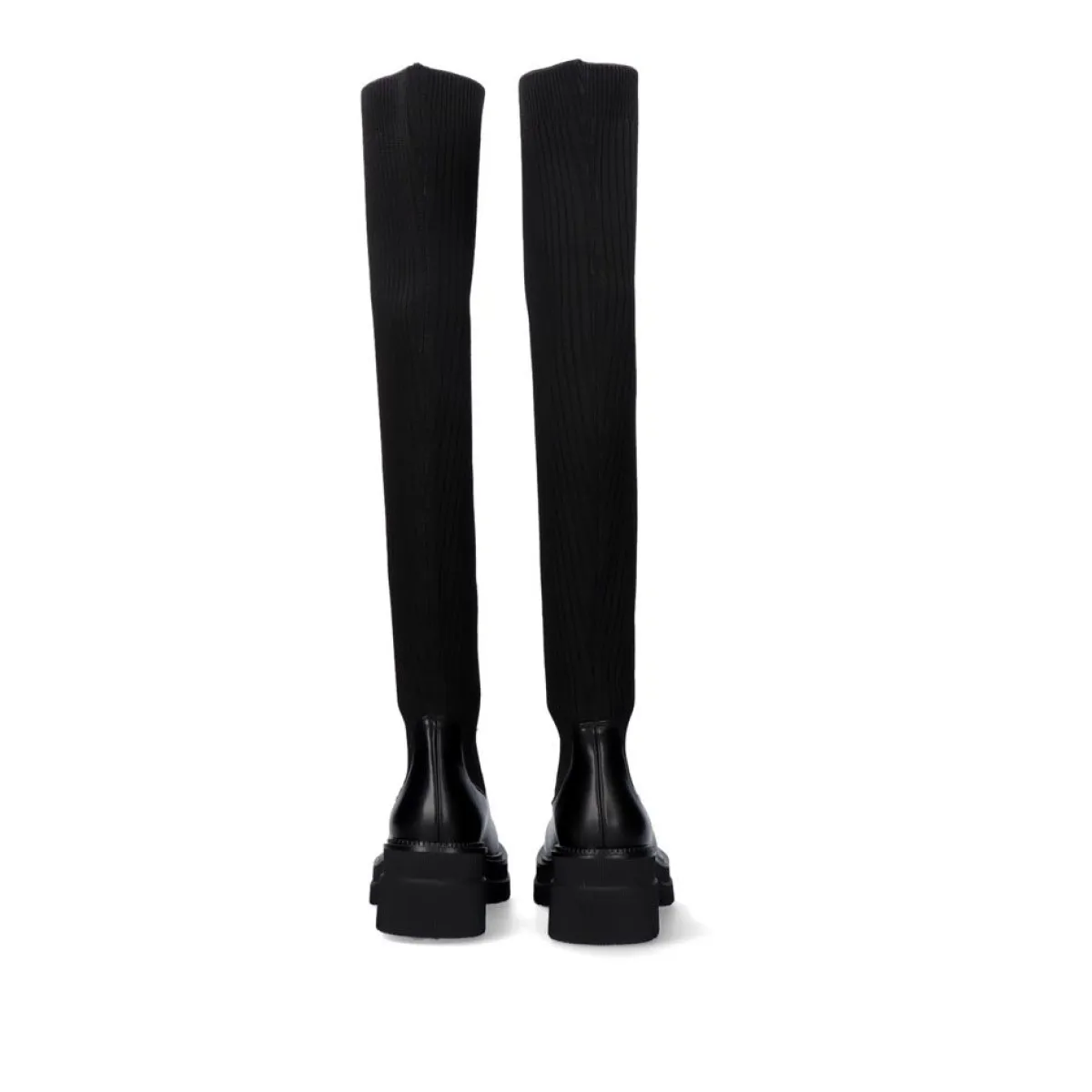 Bottes EXE Shoes Mi-Haute - Modèle Élégant B079-H1035 en Noir Profond