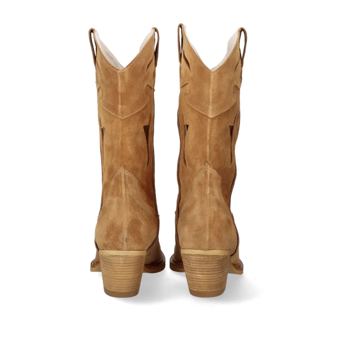 Bottes Western Exe - Modèle Free-9950 en Cuir Souple Camel Métallisé