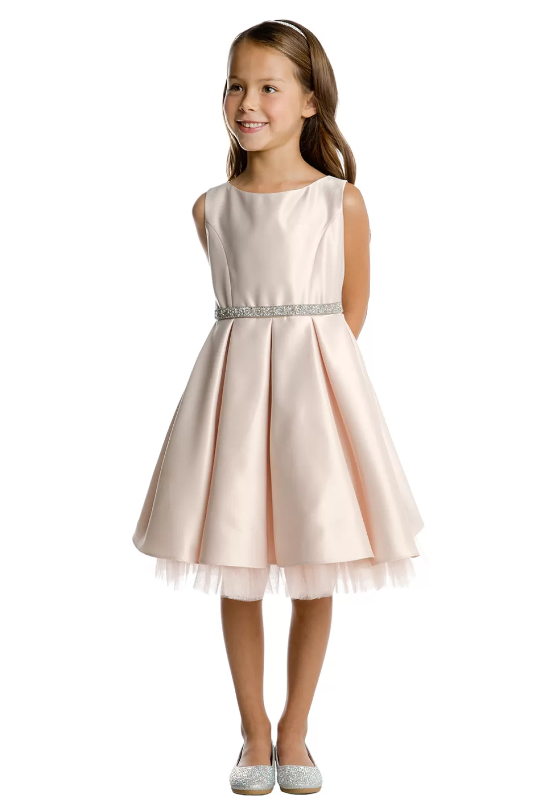 Robe fillette TP Kjoler SK954 en promo - Tons pastel rose, vert doux et bleu ciel