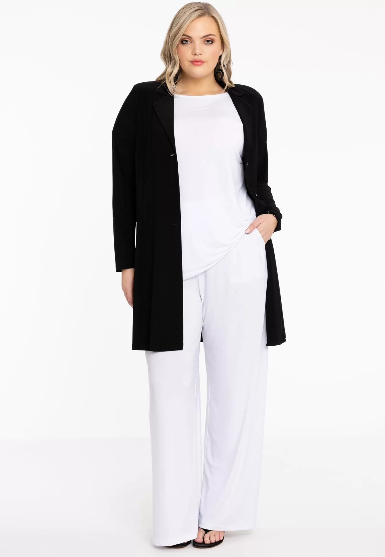 Pantalon Oversized YOEK - Coupe Élégante en Blanc Dolce | Confort Maximal & Style Décontracté
