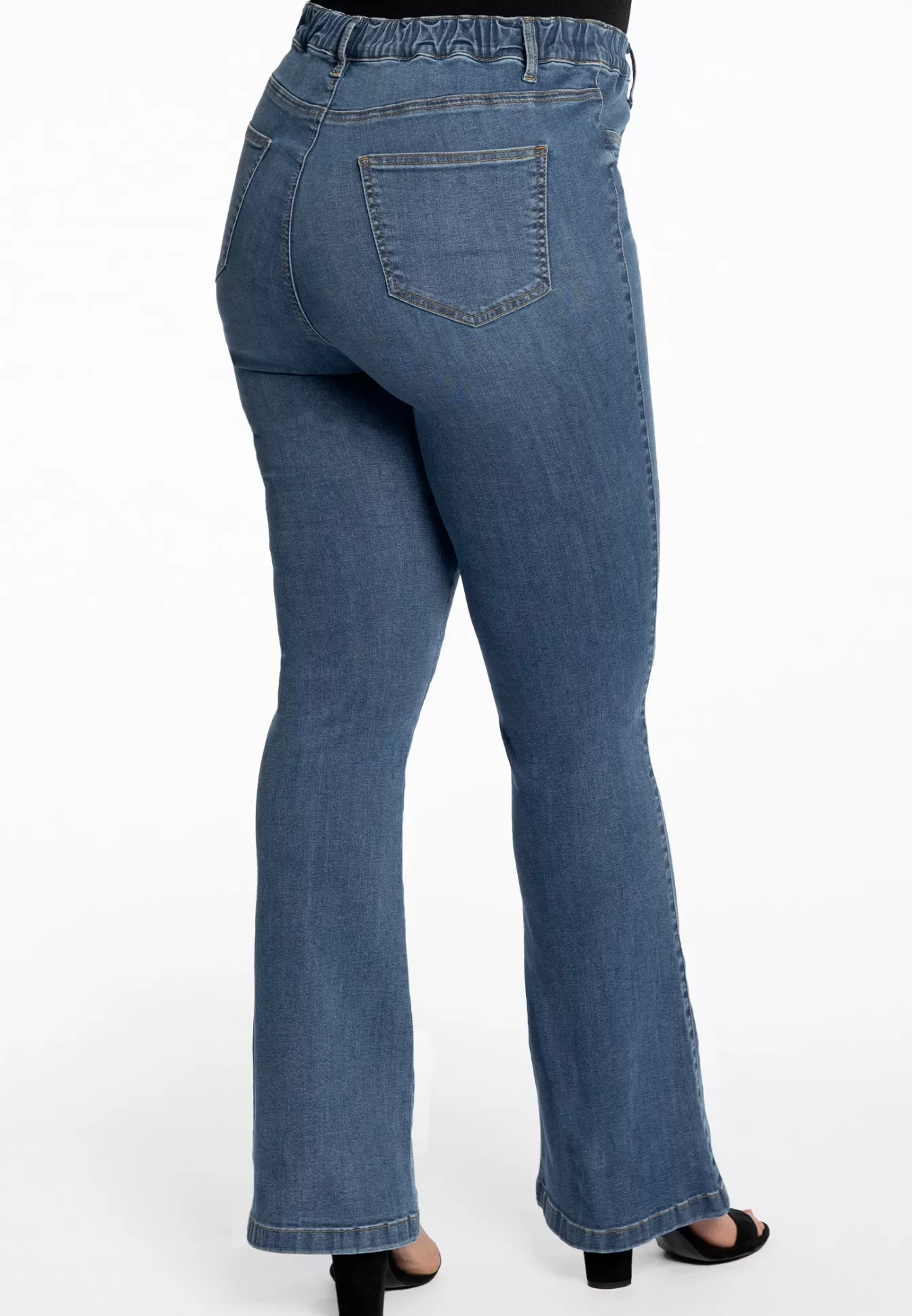 Jeans Évasés Dénim Indigo - Coupe Jogging Confortable - Marque YOEK - Prix Doux