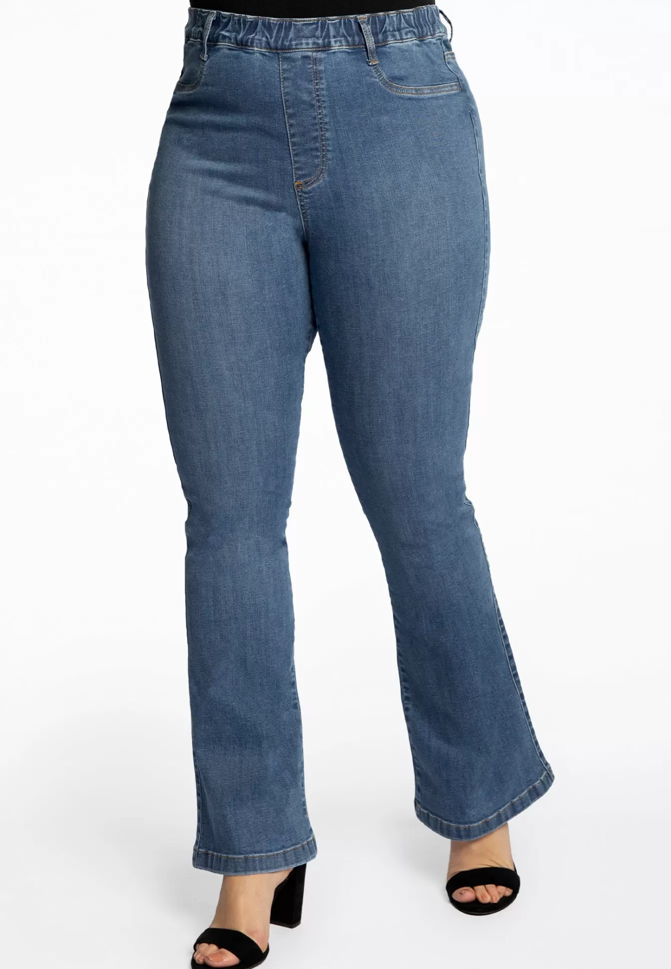 Jeans Évasés Dénim Indigo - Coupe Jogging Confortable - Marque YOEK - Prix Doux