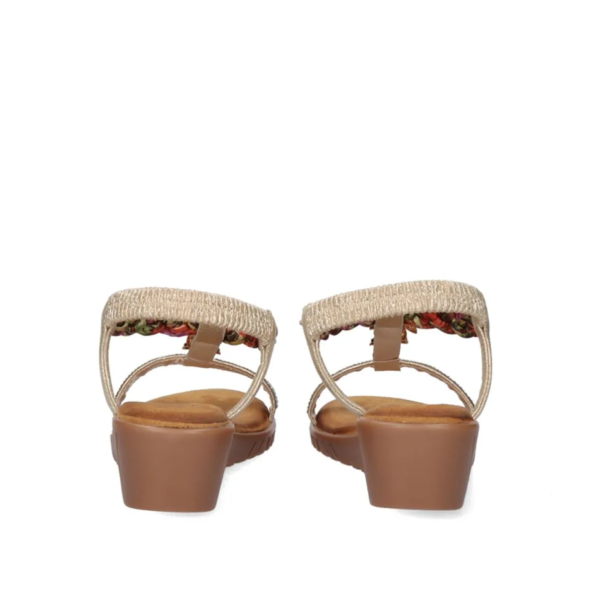 Sandales Confort Ultime Exe 721-EX27 - Design Brésilien en Or Brillant - Marque Cunha's Footwear