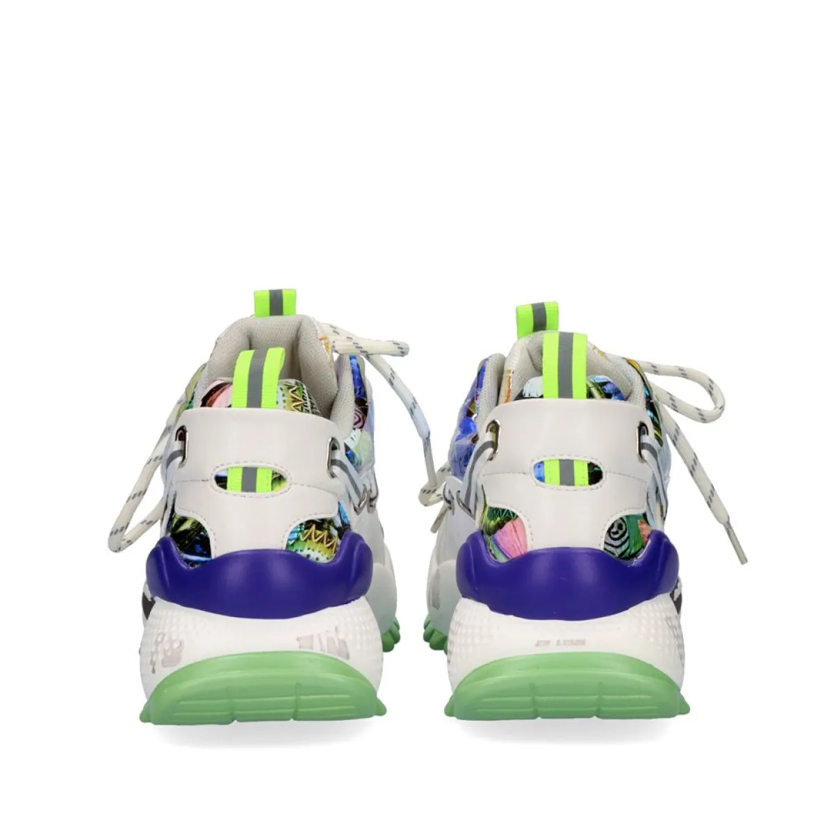Baskets Exe Femme D190608-12 - Blanc Vert | Style Urbain & Confort Léger