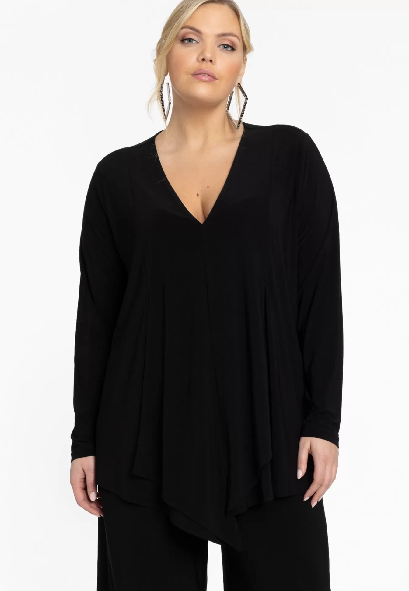 DOLCE Tuniek YOEK - Robe stylée noir profond avec découpe élégante | Collection exclusive boutique